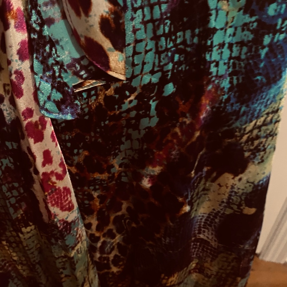Multicolor Beaded strap Animal Print Dress sz 5 - Picture 3 of 5